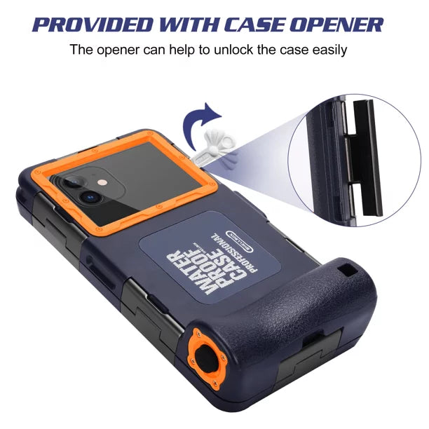 UrbanX Professional [15m/50ft] Swimming Diving Surfing Snorkeling Photo Video Waterproof Protective Case Underwater Housing for Xiaomi Mi 4s And all Phones Up to 6.9 Inch  with Lanyard
