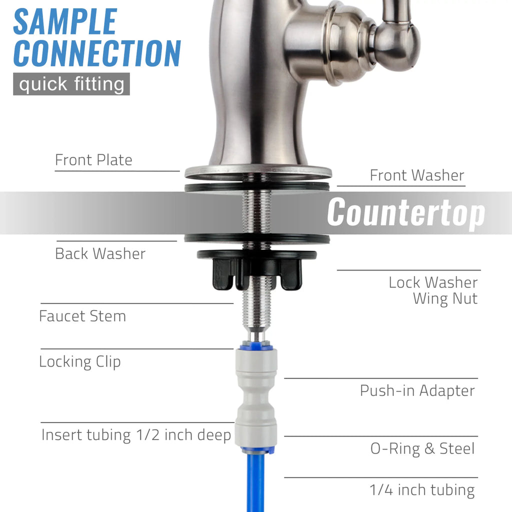 iSpring - Heavy Duty Reverse Osmosis, High Spout Kitchen Bar Sink Drinking Water, Contemporary  Faucet, Antique Wine