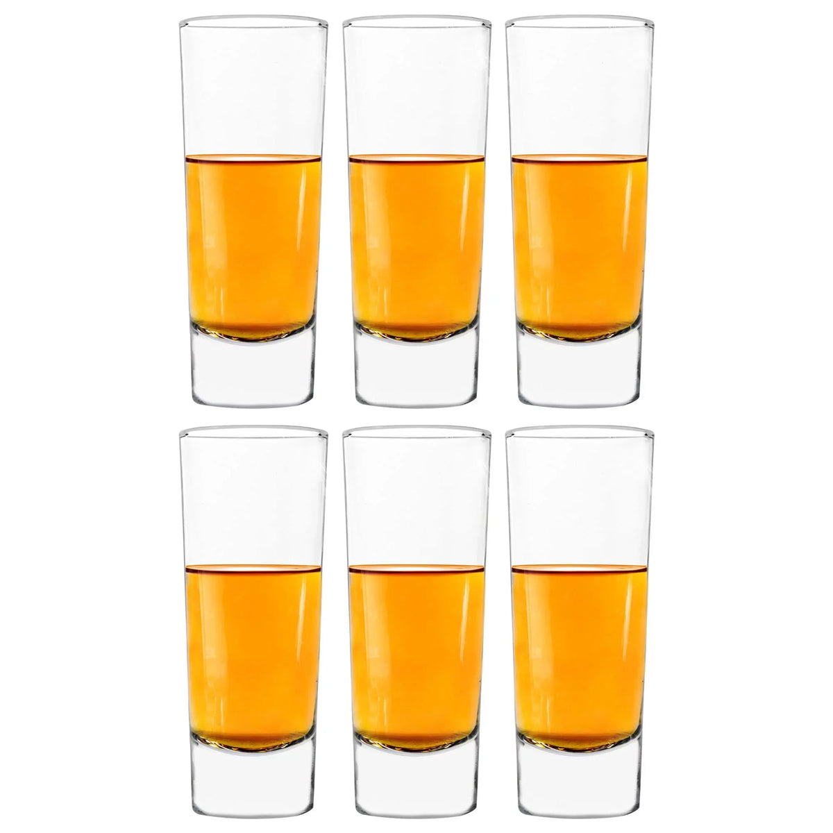 Vikko 2.2 Ounce Shot Glasses, Set of 6 Small Liquor and Spirit Glasses, Durable Tequila Bar Glasses For Alcohol and Espresso Shots, 6 Piece Shooter Glass Set (Niki)