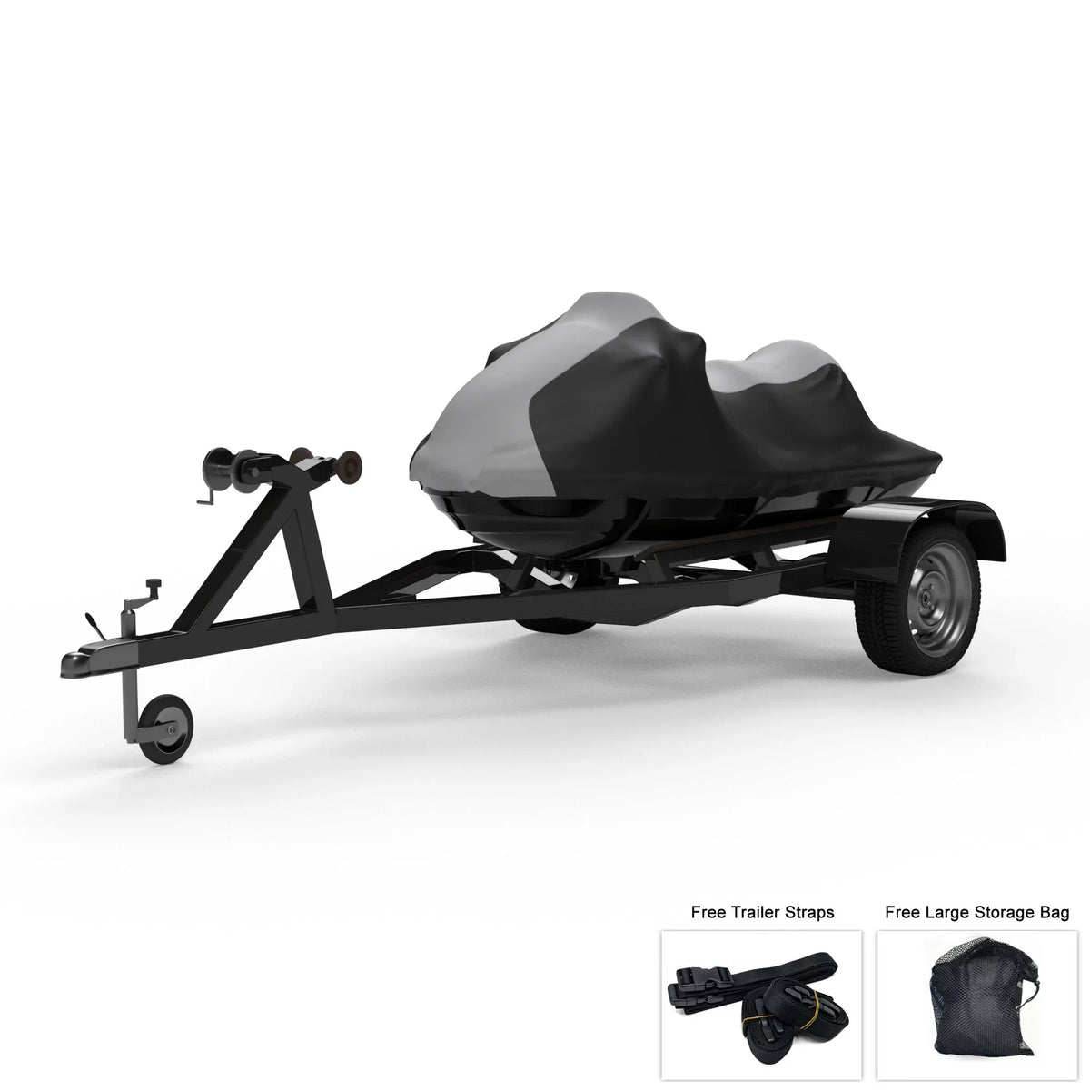 Weatherproof Jet Ski Cover For   GTi 1997-2000 -  / Black Color - All Weather - Trailerable - Protects from Rain, Sun,  Rays, And More! Includes Trailer Straps And Storage Bag