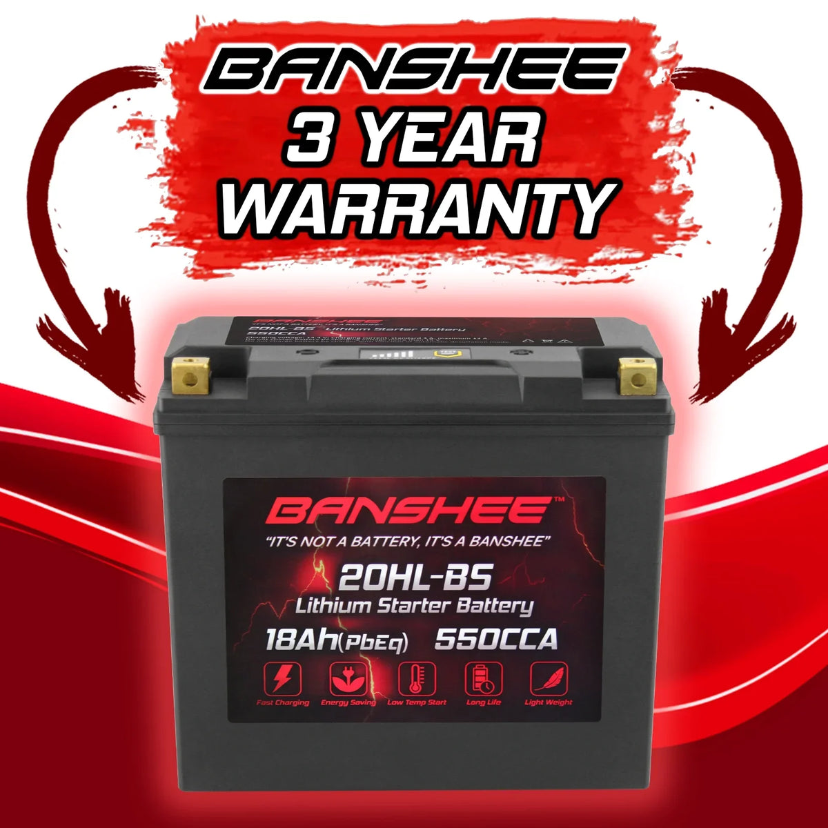 Banshee 20L- LiFePO4 Motorsports Battery Compatible with Sea-Doo  Limited iS 260 2016 to 2016