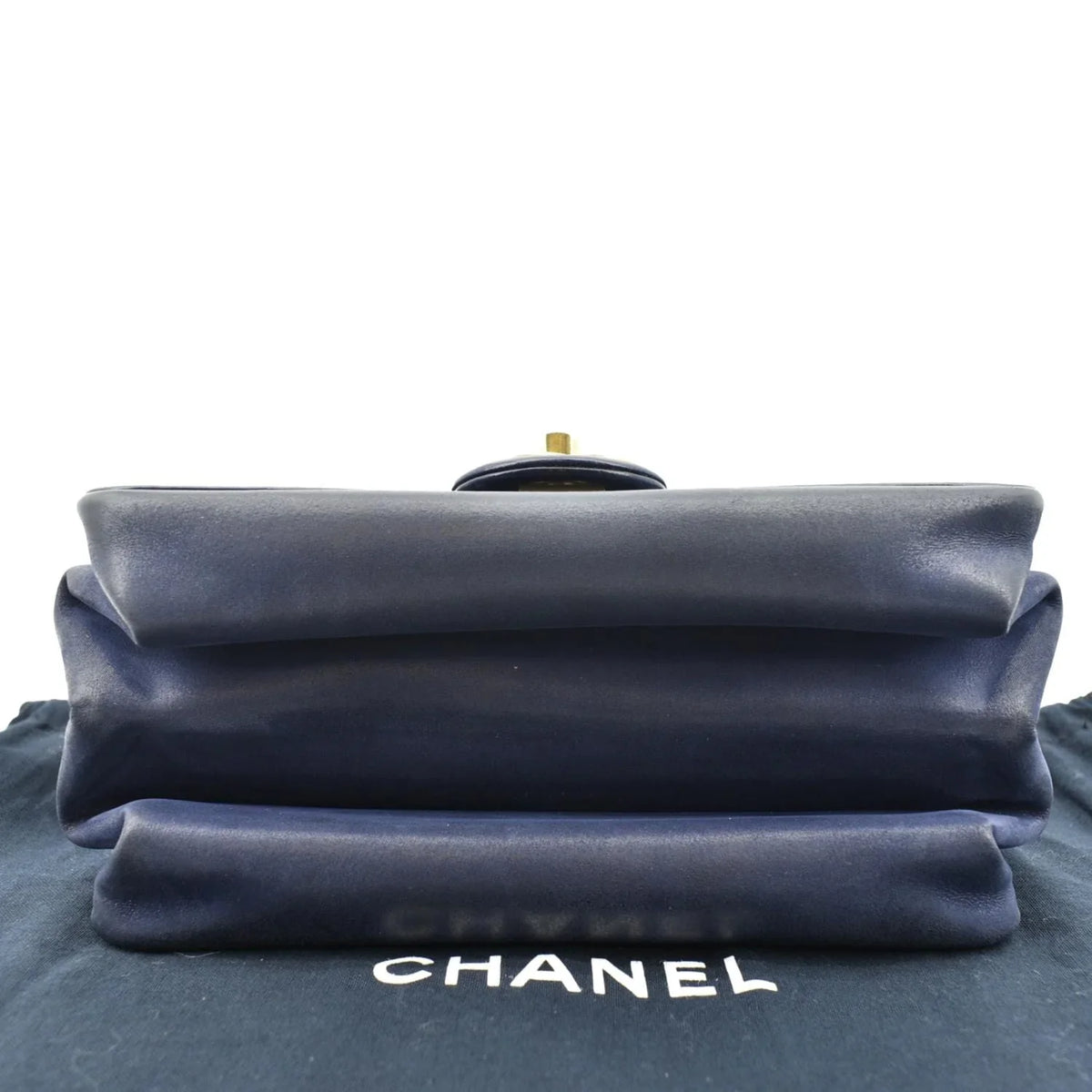 Pre-Owned  Chain Handle  Flap Quilted Leather Shoulder Bag Blue