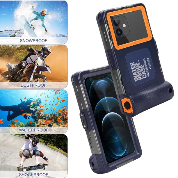 UrbanX Professional [15m/50ft] Swimming Diving Surfing Snorkeling Photo Video Waterproof Protective Case Underwater Housing for Sony Xperia  And all Phones Up to 6.9 Inch  with Lanyard