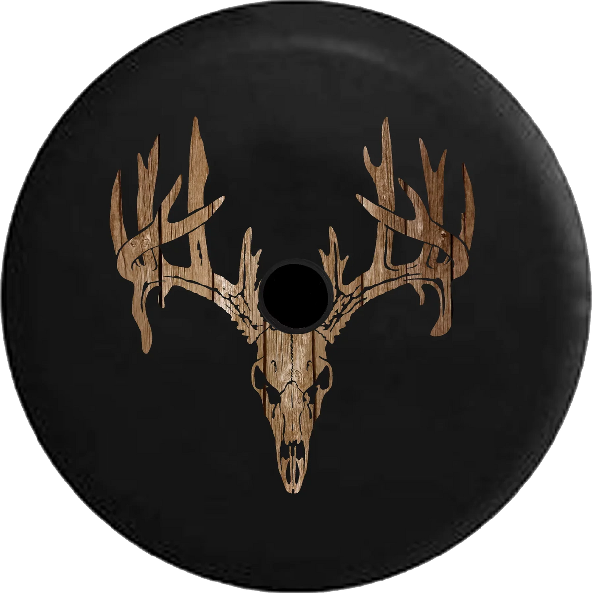 2018 2019 Wrangler  Backup Camera Deer Antlers Skull Hunting Dark Ghost Skulls Spare Tire Cover for Jeep  32 Inch
