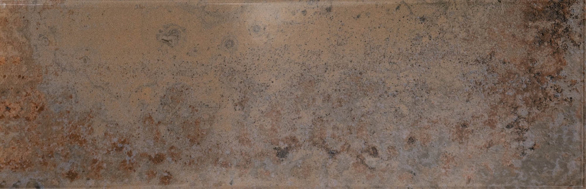 Marza Rust 4 In.  12 In. Glossy Ceramic Brown Subway Wall Tile