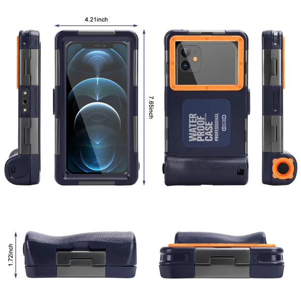 UrbanX Professional [15m/50ft] Swimming Diving Surfing Snorkeling Photo Video Waterproof Protective Case Underwater Housing for Oppo Reno5  And all Phones Up to 6.9 Inch  with Lanyard