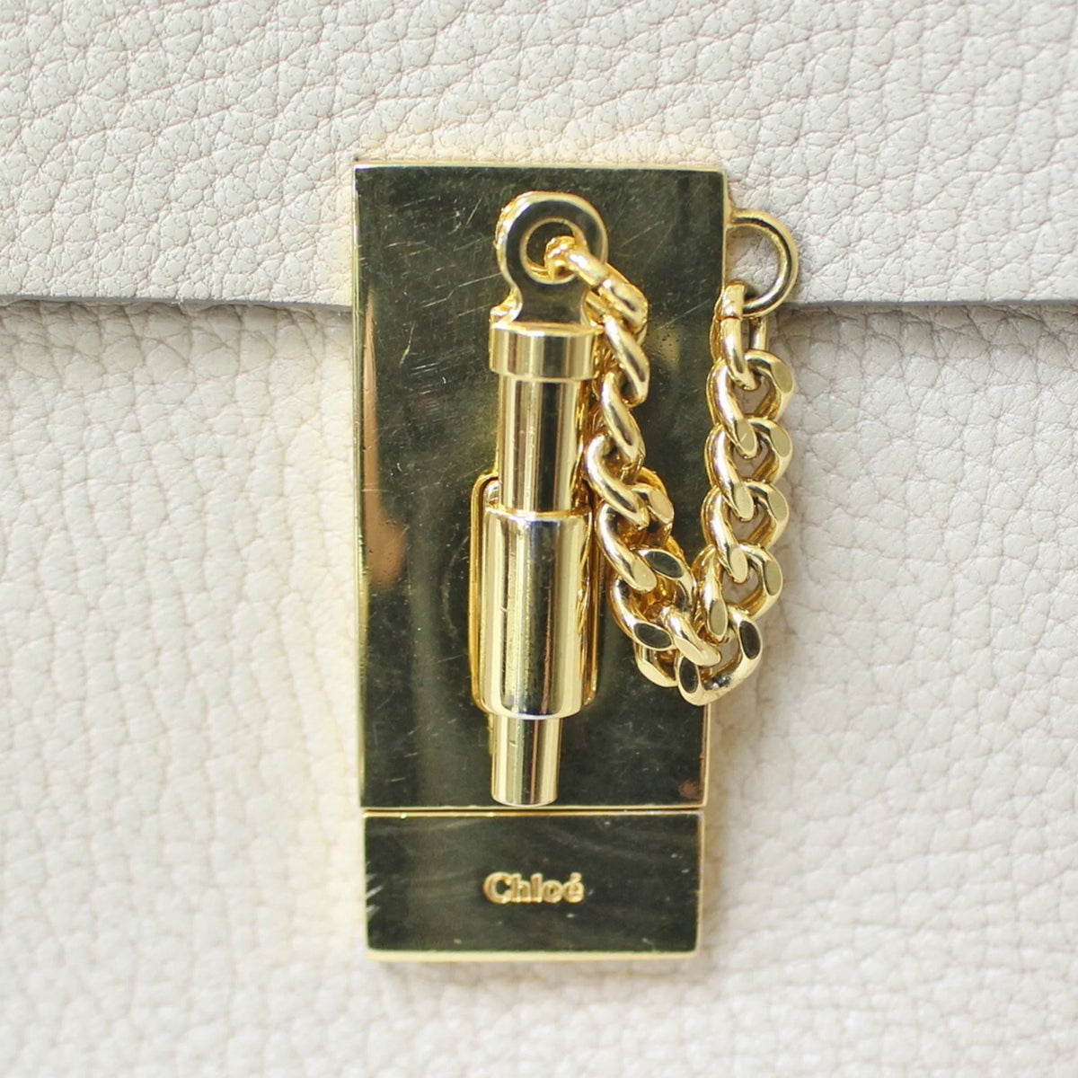 Pre-Owned Chloé Chloe Shoulder Bag Leather Beige Ladies Chain  (Fair)