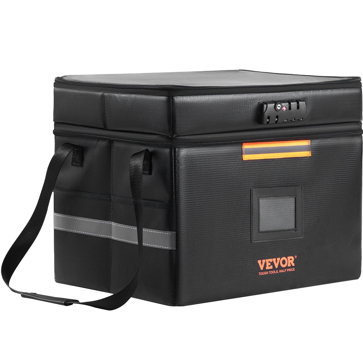 Fireproof Document Box with Lock File Document Organizer 2000℉ Fireproof & Waterproof Document Bag 2 Layer Portable File Box with Handle