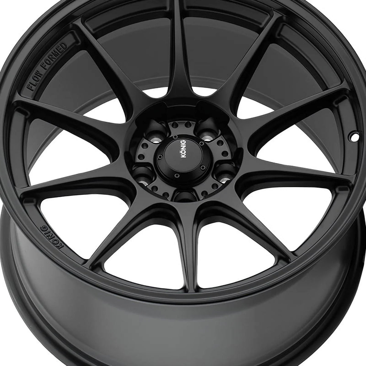 Konig 57B Dekagram 17x8 4x100 +45et Semi-Matte Black Wheel