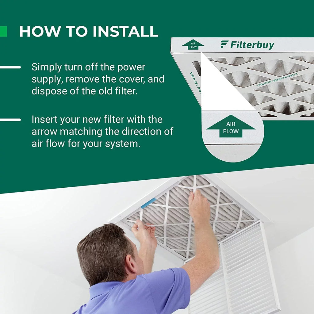 Filterbuy 10x25x4  13 Pleated   Furnace Air Filters (12-Pack)