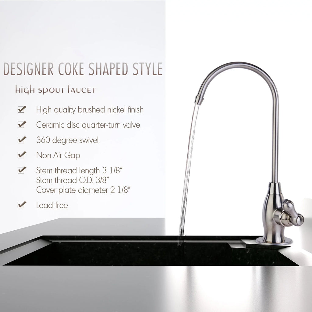 iSpring - Heavy Duty Reverse Osmosis, High Spout Kitchen Bar Sink Drinking Water, Contemporary  Faucet, Antique Wine
