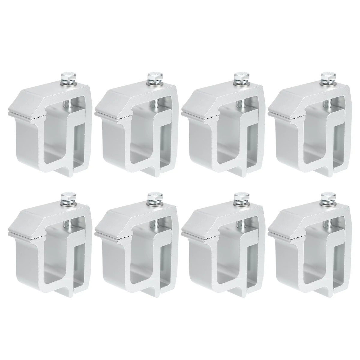 Unique Bargains 8 Pcs Truck Bed Cap Mount Clamps Camper Shell Clips Fit for Chevy Silverado 1500 2500HD Silver Tone