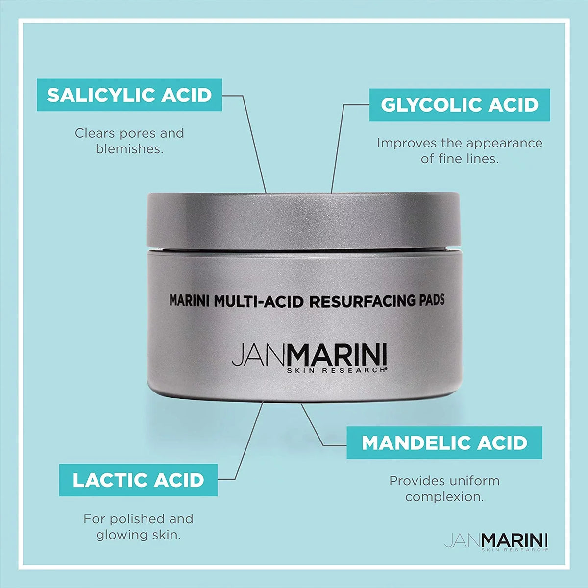 Jan Marini Skin Research Marini Multi-Acid Resurfacing Pads, 30 ct.