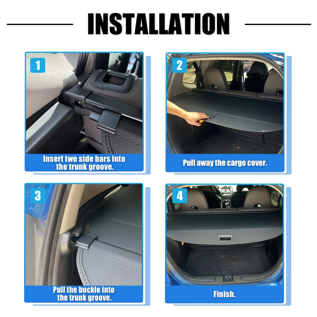 Unique Bargains Retractable Cargo Cover Rear Trunk protective Shield Shade Fit for Nissan Rogue 2021-2024 Not for Rogue Sport