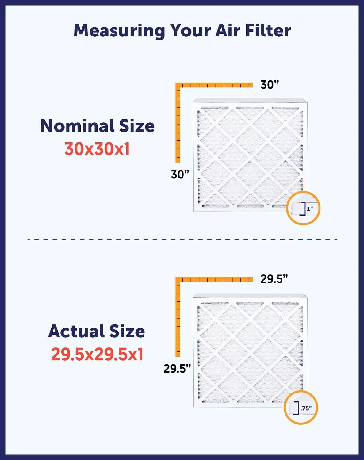 Filter King 9.5x24.5x1a Air Filter | 3- |  8  Pleated / Furnace Filters |    | Actual Size: 9.5 x 24.5 x .75"