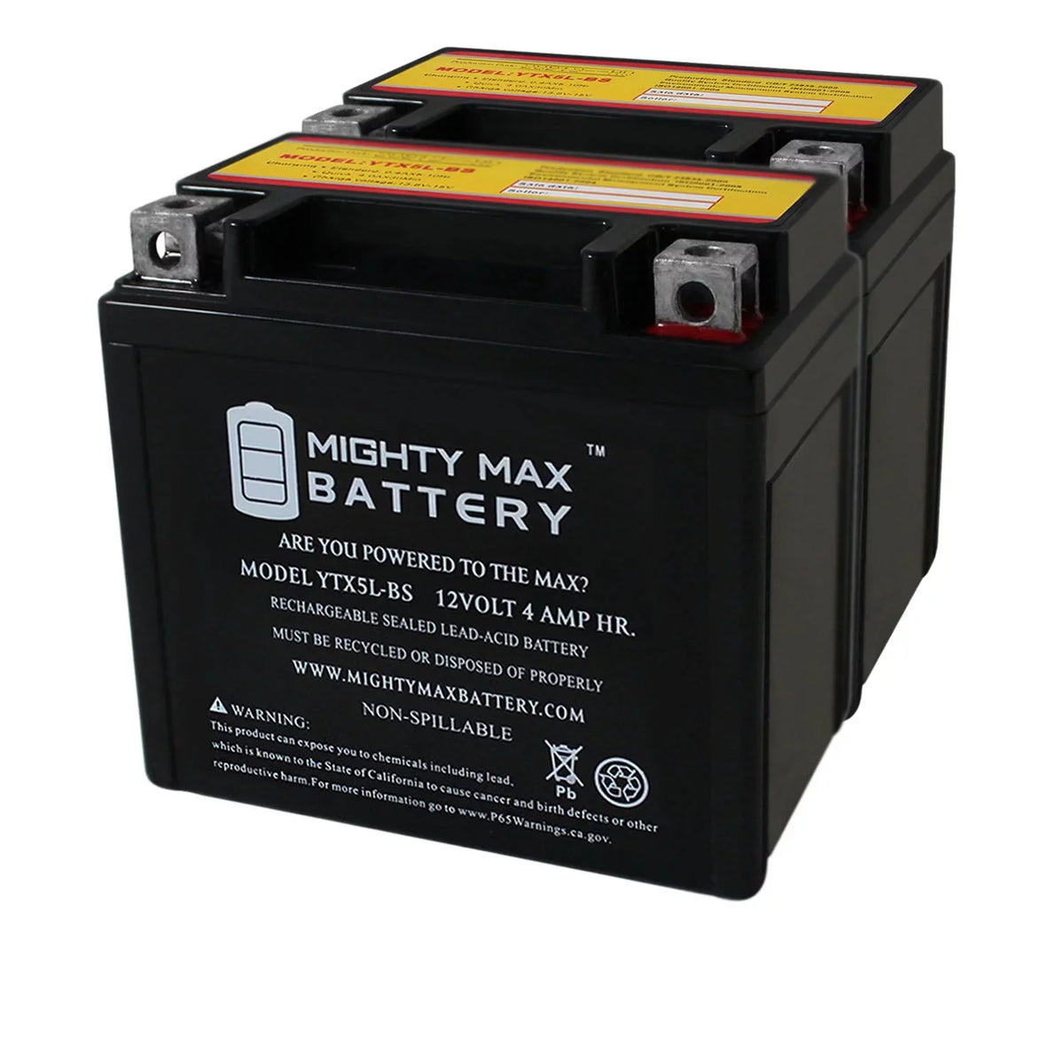 '- 12V 4AH Battery Replacest Yamaha 230  05-20 - 2 Pack