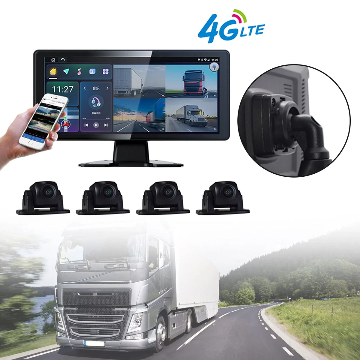 10.36" Monitor  Driving Video Recorder Touch Screen   for  Truck Bus