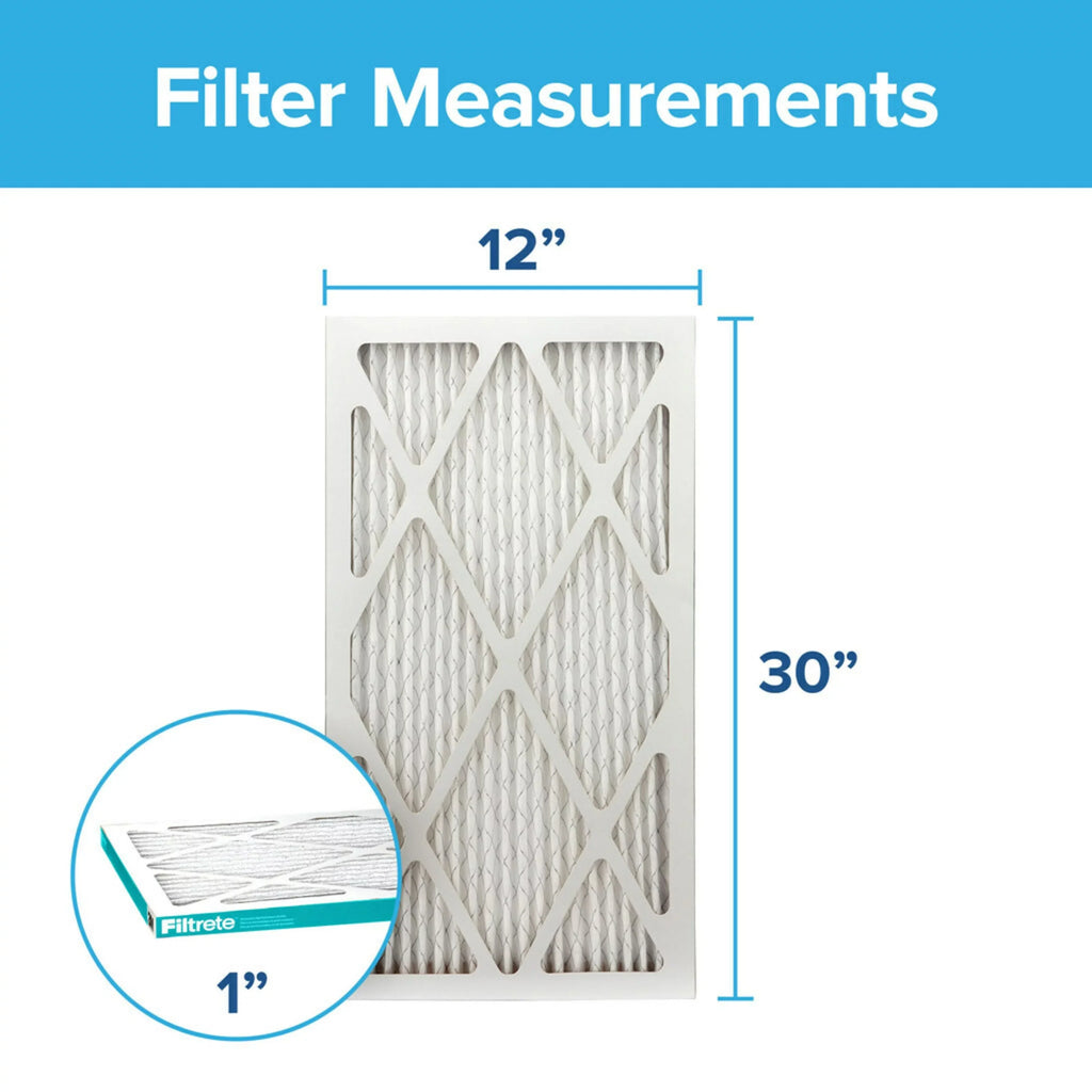 Filtrete by 3M 12x30x1,  11, Allergen Reduction  Furnace Air Filter, 1200 , 4 Filters