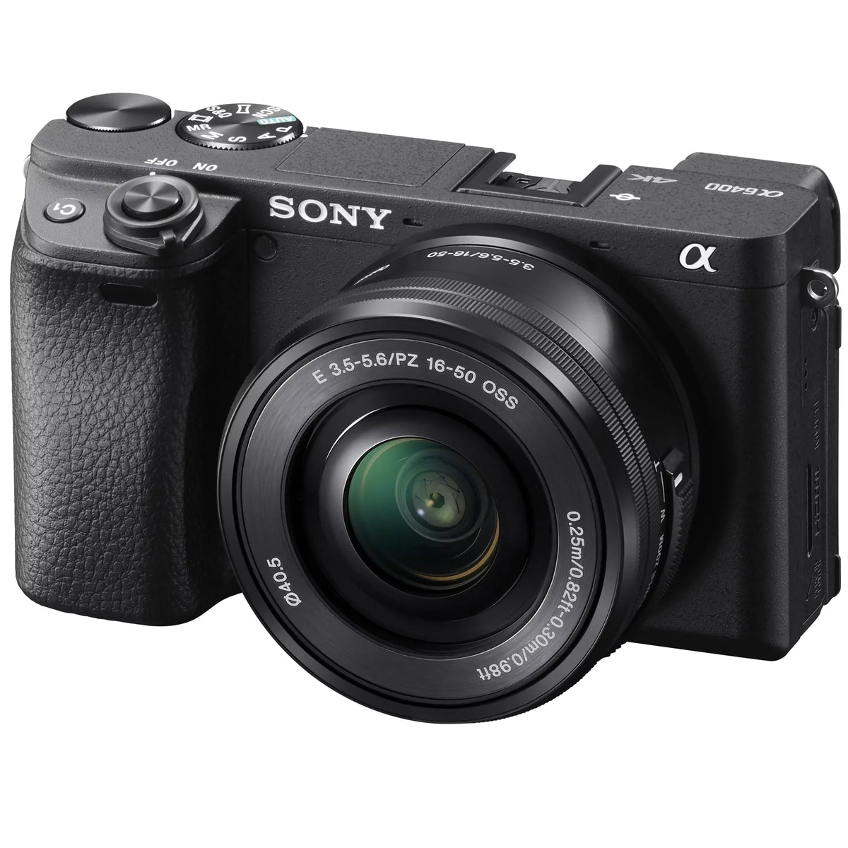 Sony a6400 4K Mirrorless Camera -6400L/ (Black) with 16-50mm f/3.5-5.6  Lens Kit + 0.43x Wide Angle and 2.2X Telephoto Lens Deco Gear Case Filter Set & Extra Battery Power Editing Bundle