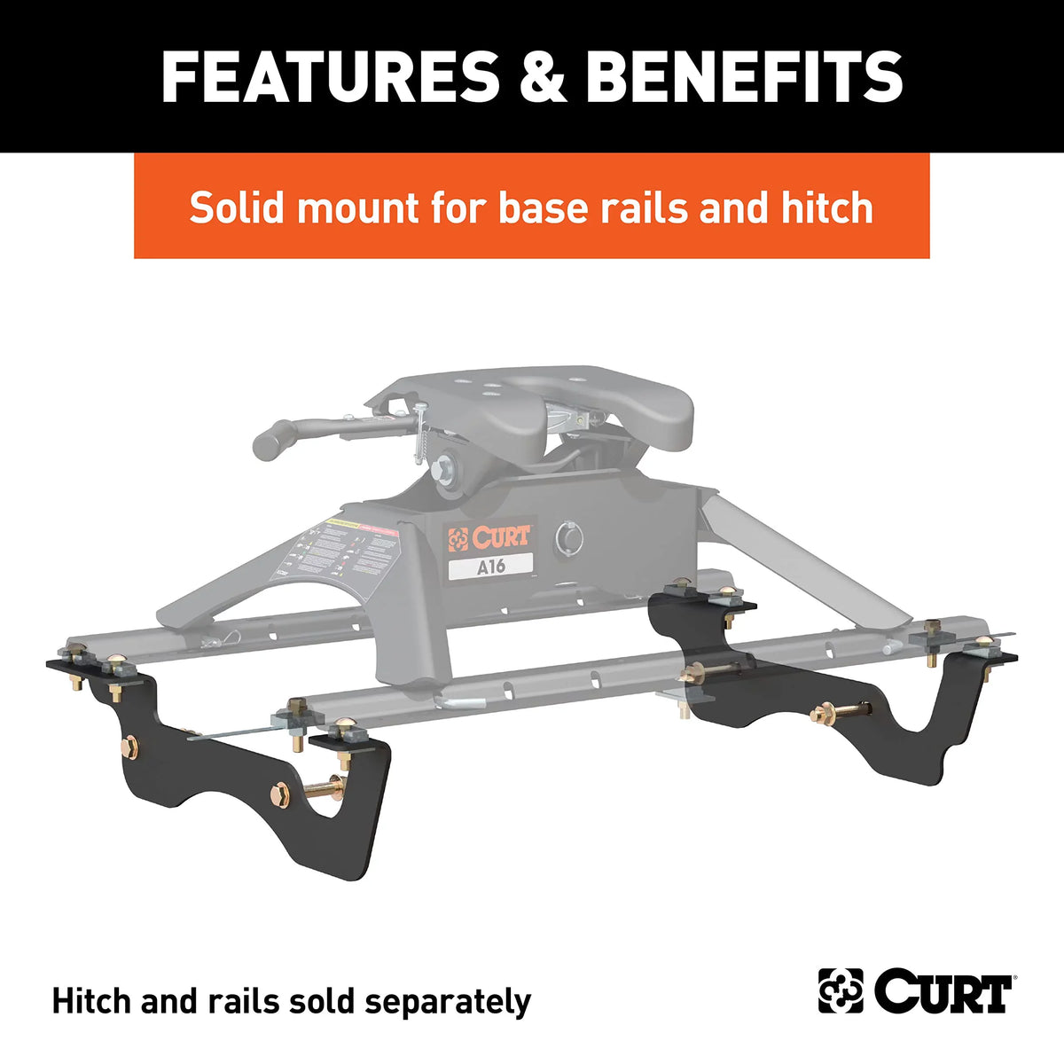 Curt Manufacturing 16431 Custom 5th Wheel Brackets, 19-22 Ford -250/350/450