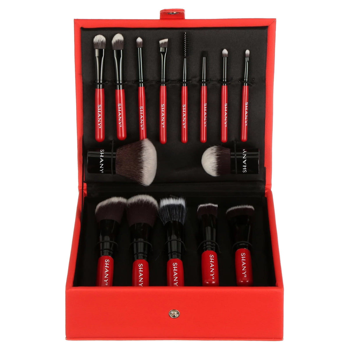 Vanity Vox- 15 Pc Premium Cosmetics Brush Set with Stylish Storage Box and Stand