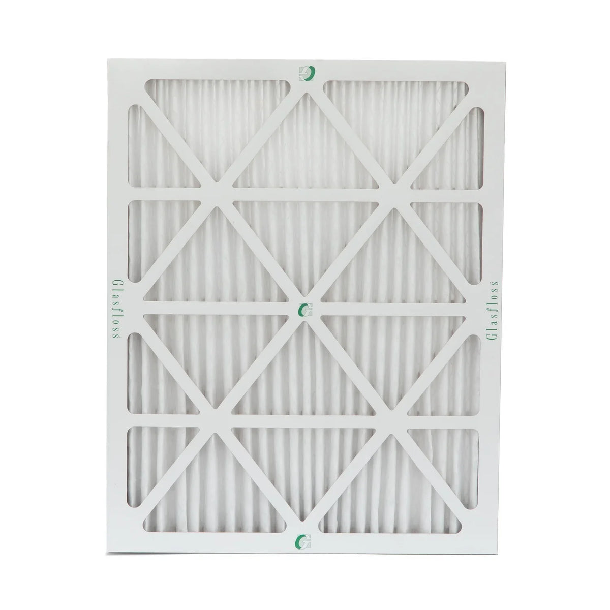 16x20x2  10 Pleated  Air Filters by Glasfloss. ( Quantity 5 ) Exact Size: 15-1/2 x 19-1/2 x 1-3/4