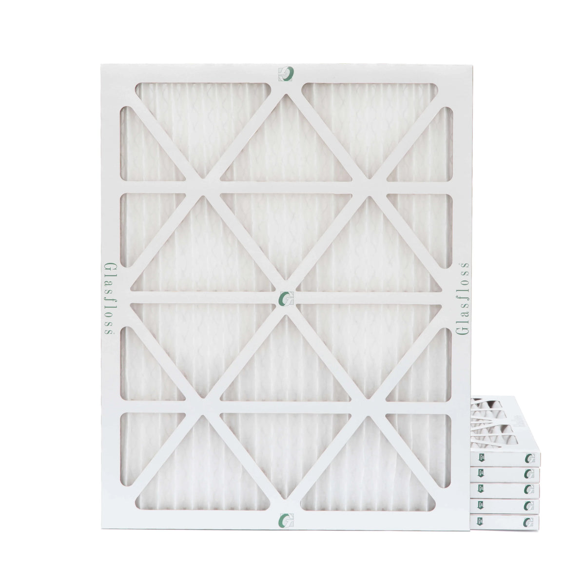 19-7/8 x 21-1/2 x 1  10 Pleated Air Filters by Glasfloss. 3 Pack. Replacement filters for Carrier, Payne, & Bryant.