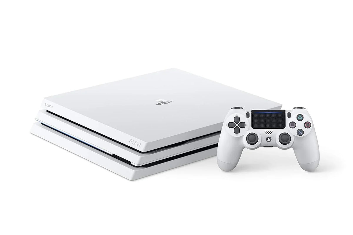 Pre-Owned Sony PlayStation 4 Pro 1TB Gaming Console Glacier White Headset With   Cleaning Kit Bundle (Refurbished: Like New)