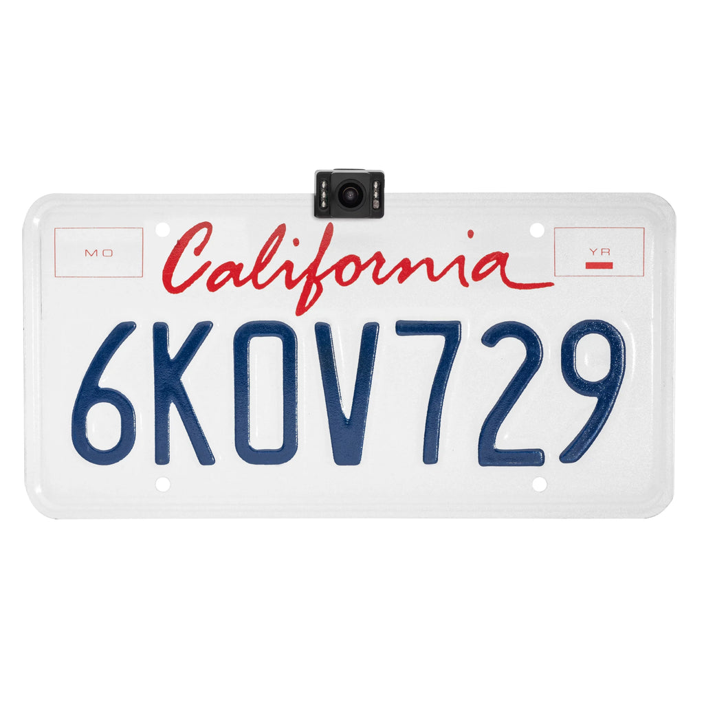 '- Concealed License Plate Backup Camera with Night Vision and Guide Parking Lines (Black)