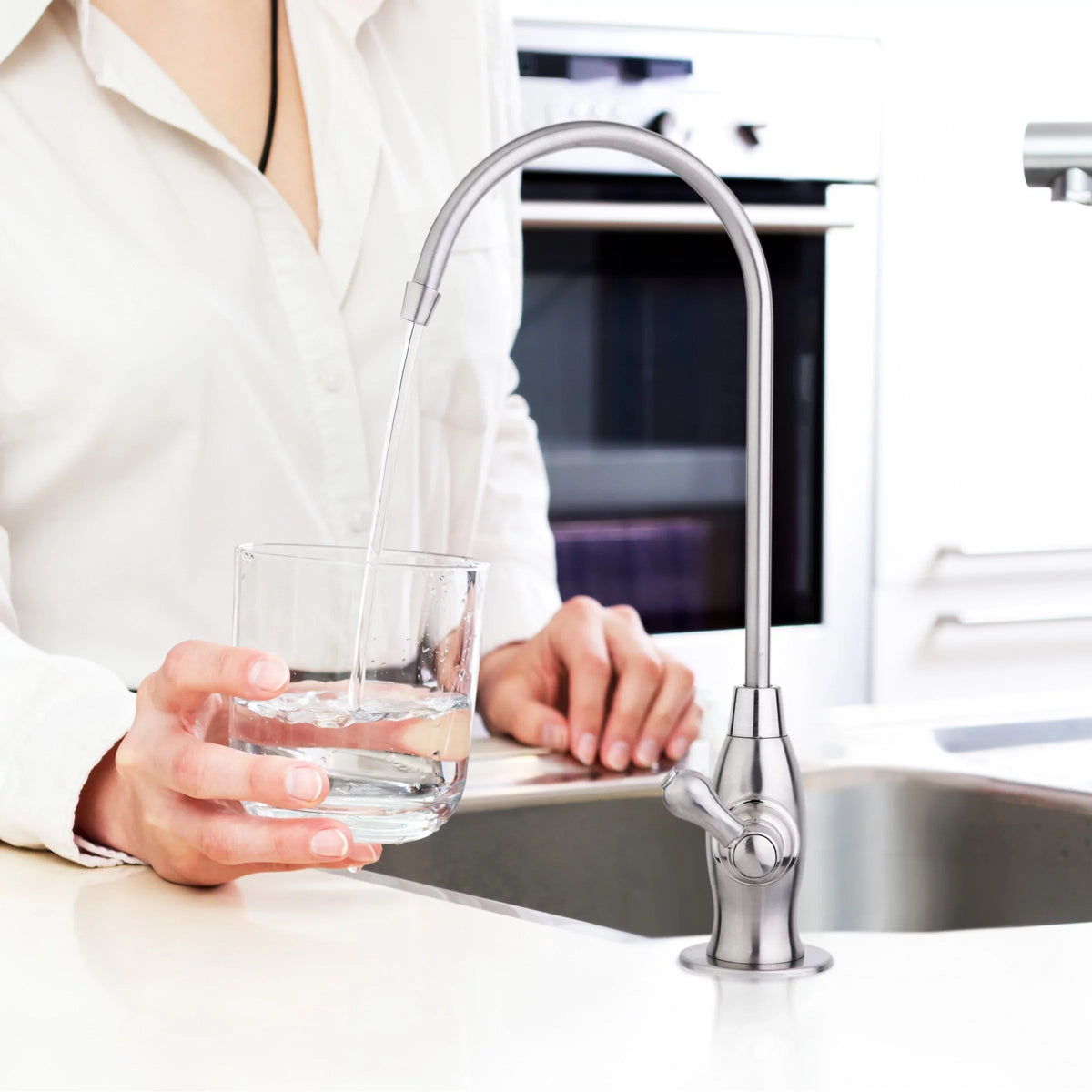 iSpring - Heavy Duty Reverse Osmosis, High Spout Kitchen Bar Sink Drinking Water, Contemporary  Faucet, Antique Wine