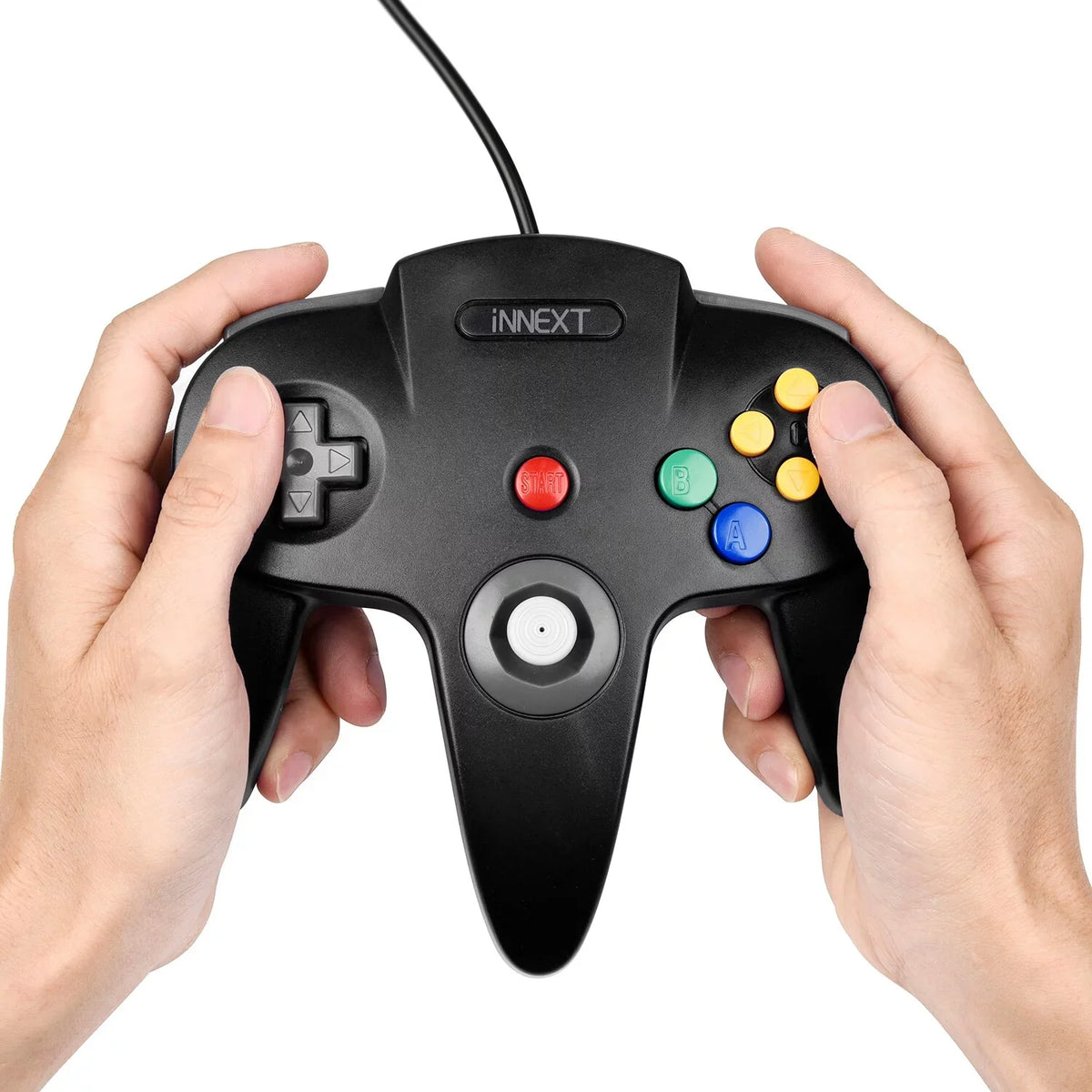 2 Pack  Controller, iNNEXT Classic Wired  64-bit Game pad Joystick for Ultra 64 Video Game Console  System (Black)