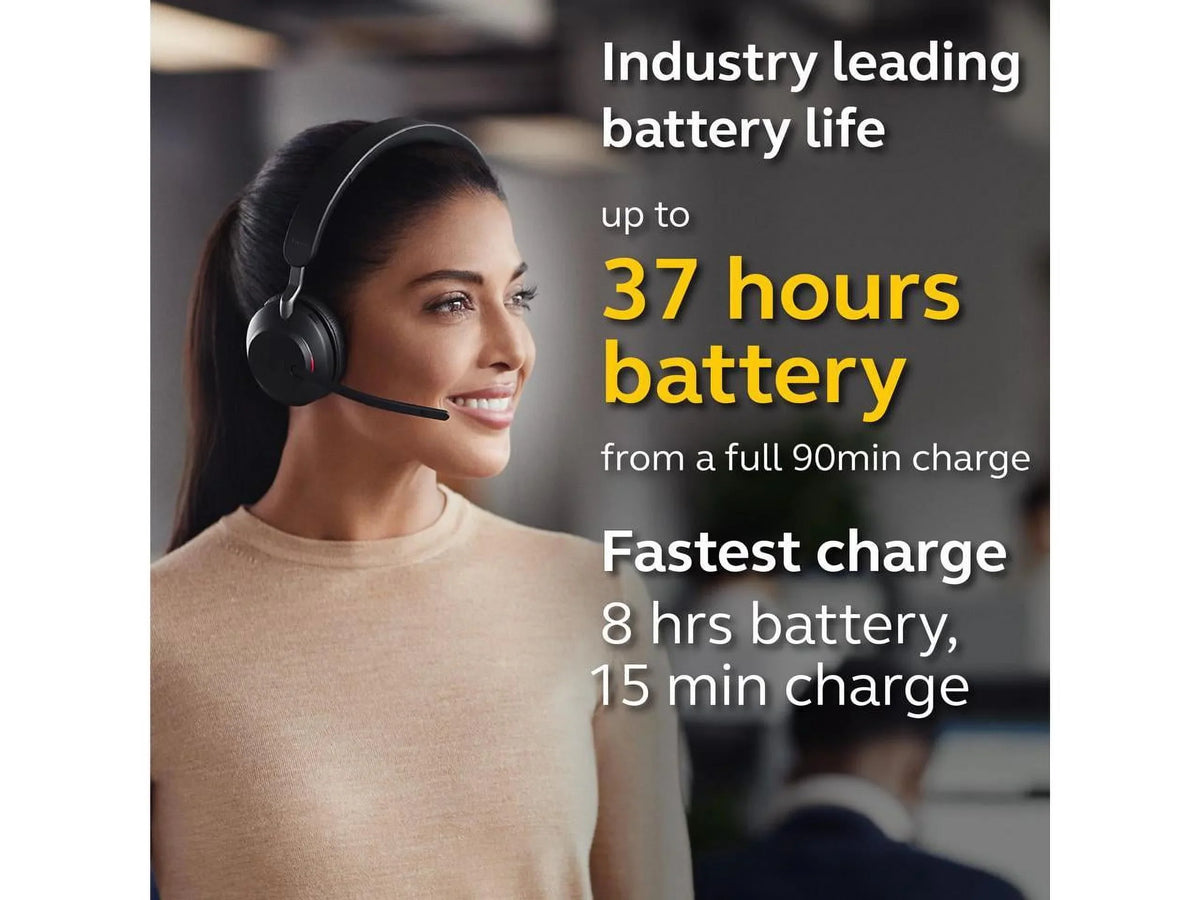 Jabra Evolve2 65 -  Mono -Black Wireless Headset / Music Headphones