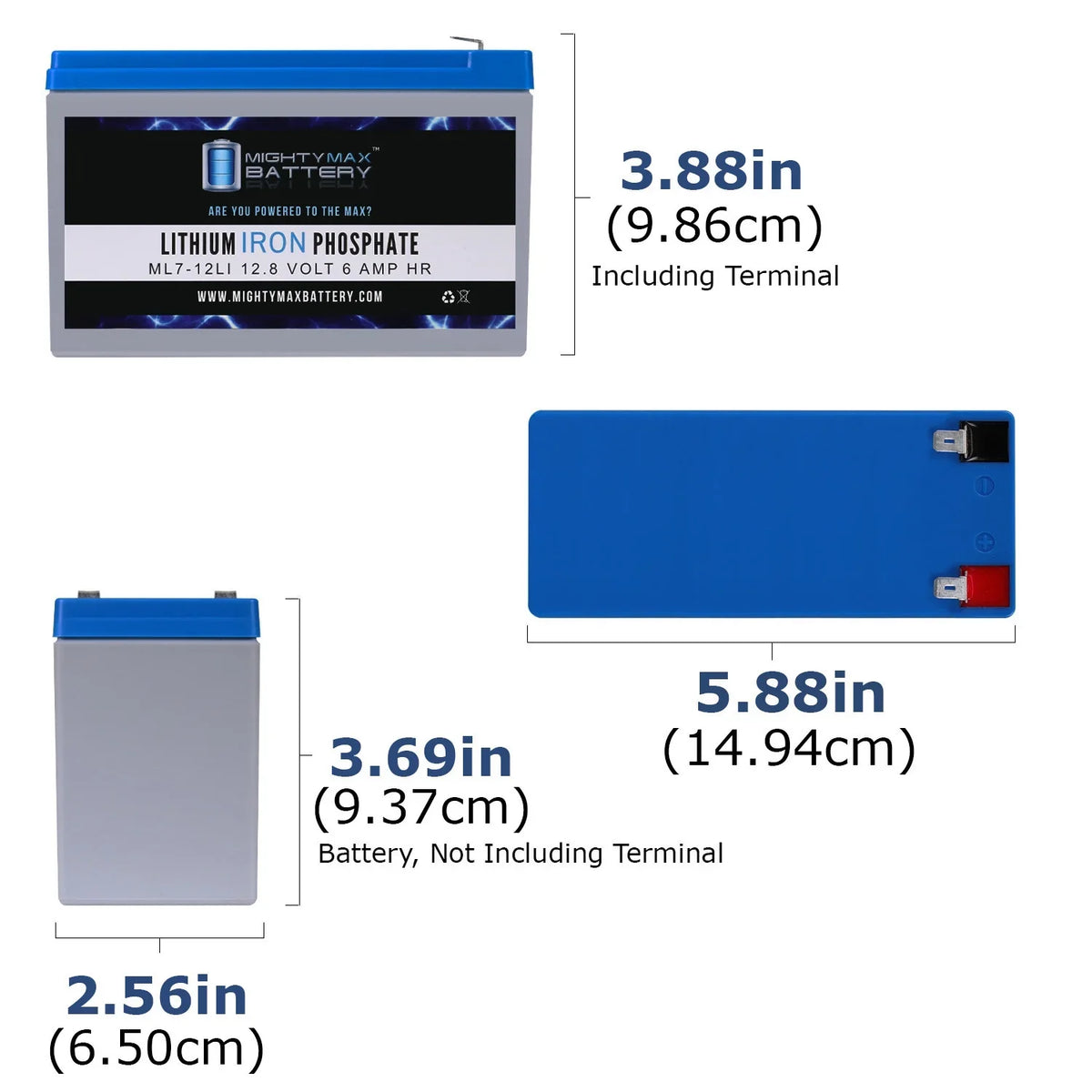 12V 7AH Lithium Replacement Battery Compatible with Marcum -1Pro - 2 Pack