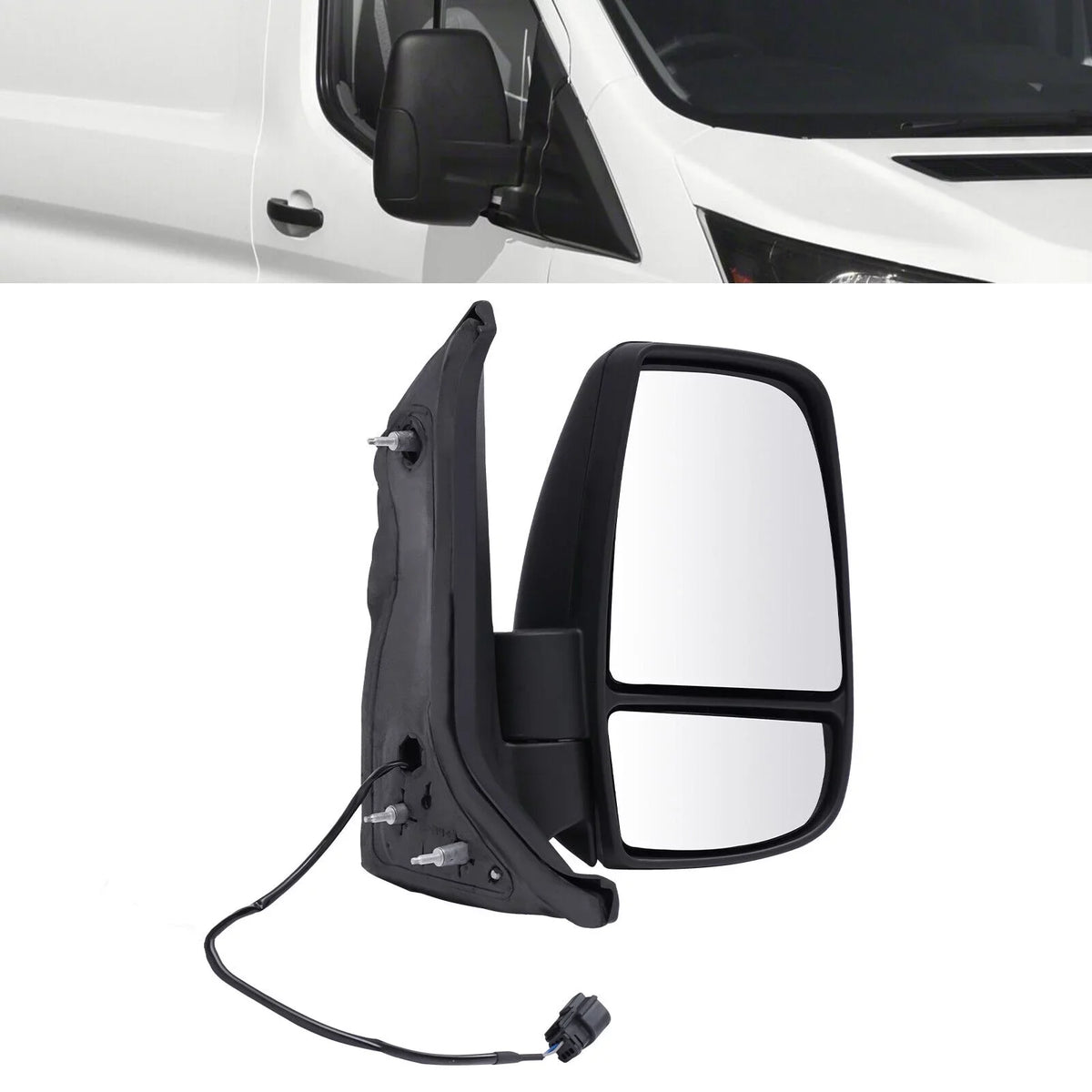Fits for 2015-2022 Ford Transit 150 250 350 Right Passenger Side Rear View Mirror Short Arm
