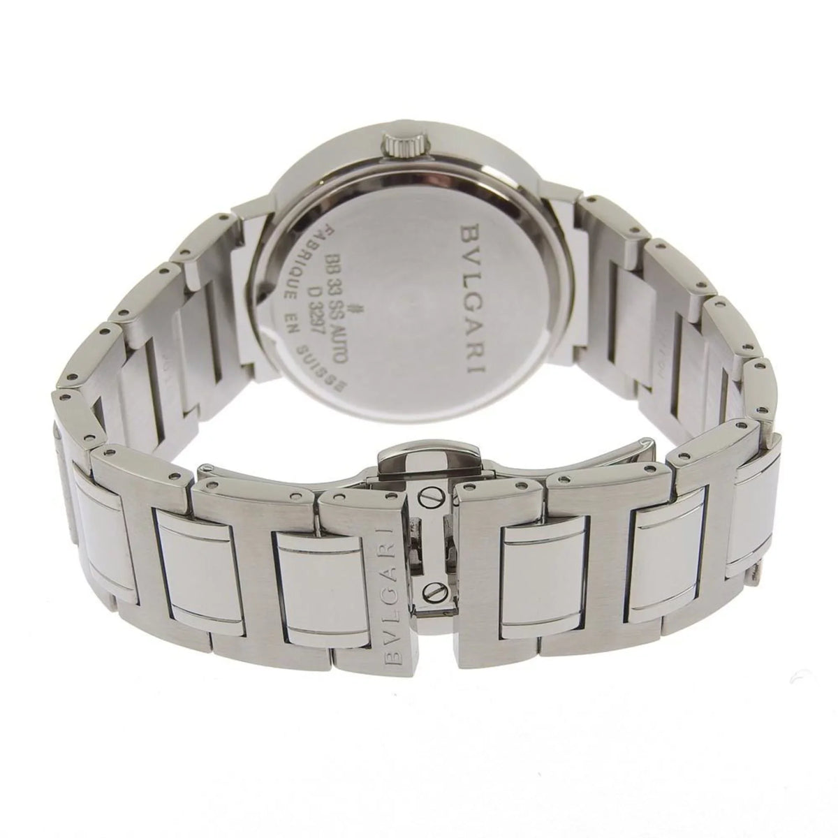 Pre-Owned  Bulgari   stainless steel self-winding boys black dial watch (Good)