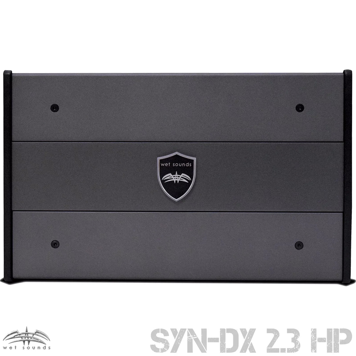 Wet Sounds - 8" Black Tower Speakers with Stainless Steel Fixed Mini Clamps & -.3 1200 Watt Amplifier