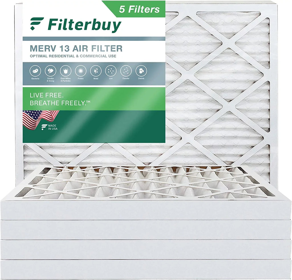 Filterbuy 25x32x2  13 Pleated   Furnace Air Filters (5-Pack)