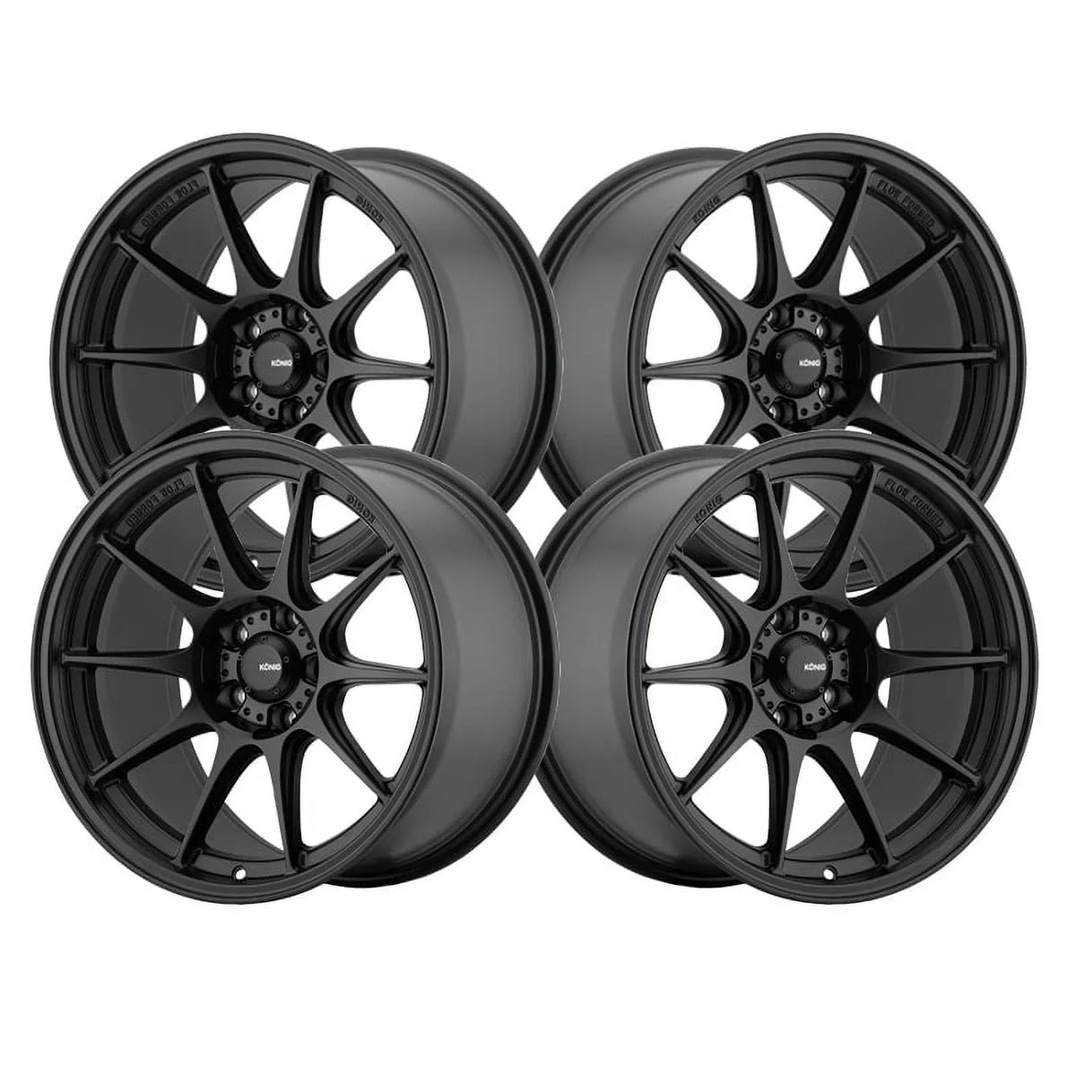 Konig 57B Dekagram 17x8 4x100 +45et Semi-Matte Black Wheel