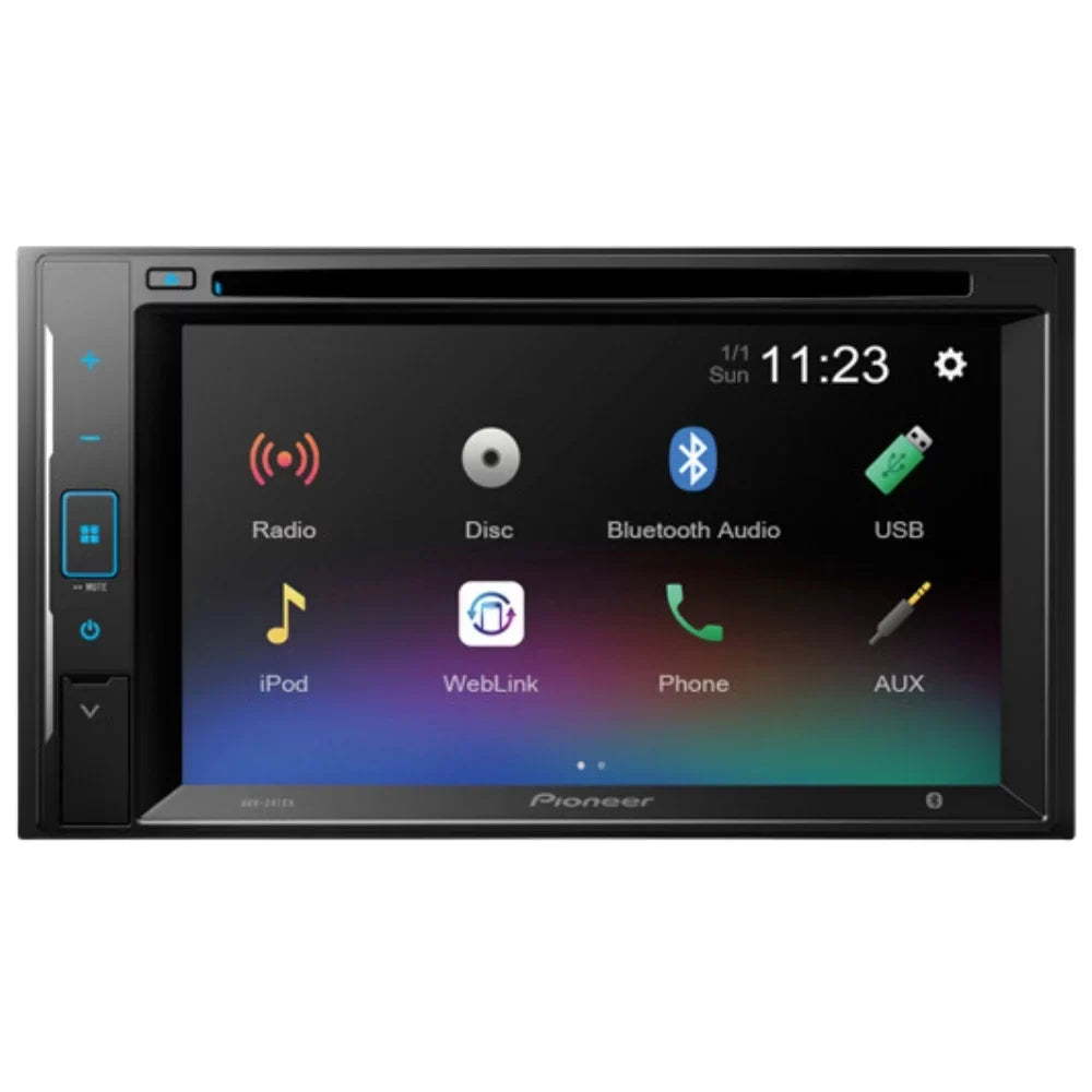 Bundle for 1998-2004 Isuzu Rodeo / Pioneer -241EX Double  Car Stereo with Bluetooth/Backup Camera/Installation Kit/in-Dash / / 6.2" Touchscreen Digital Media Receiver