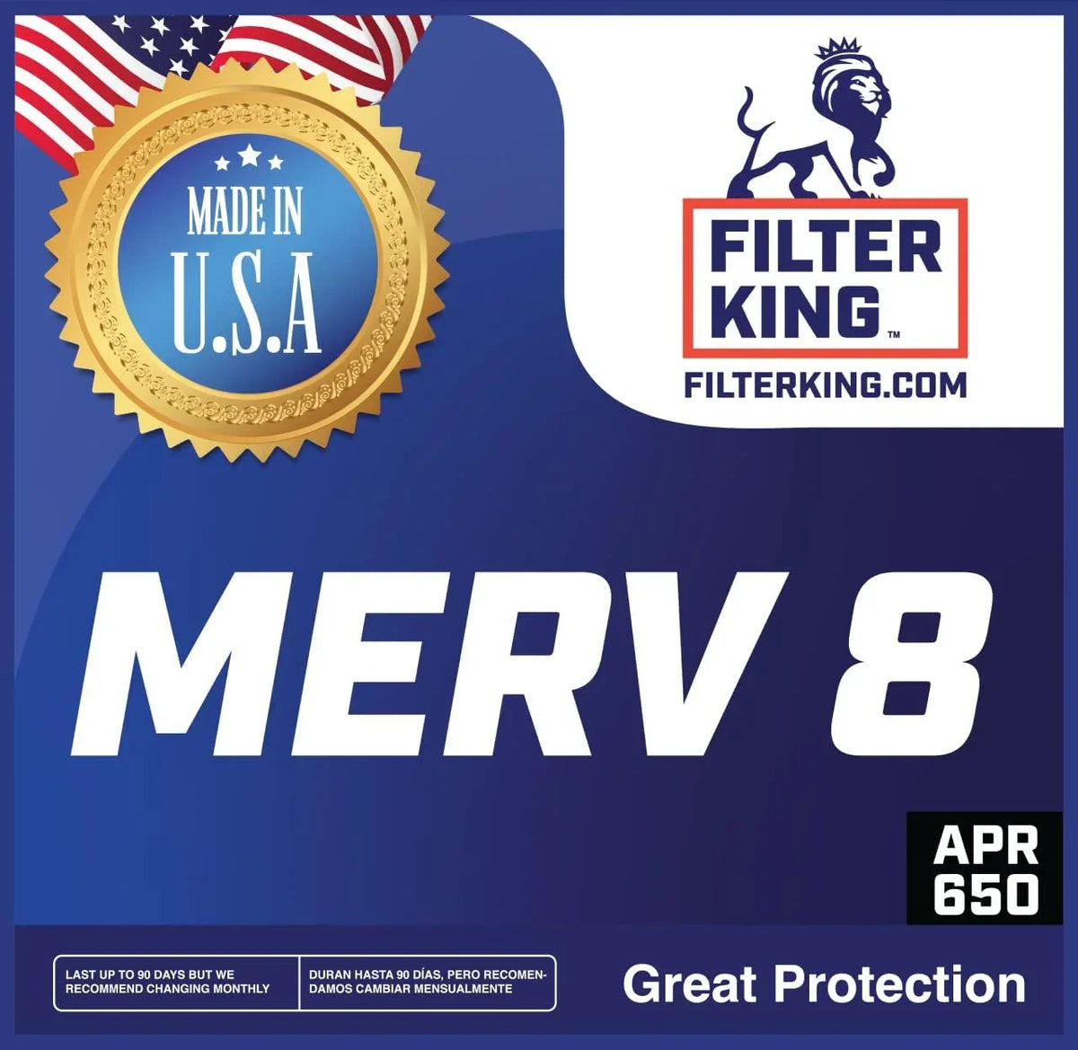 Filter King 10.5x33.5x1 Air Filter | 4- |  8  Pleated / Furnace Filters |    | Actual Size: 10.5 x 33.5 x .75"