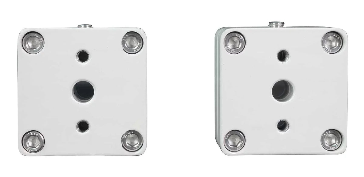 2) Rockville  5.25" 360° Swivel White Aluminum Surface Mount Speaker Pods