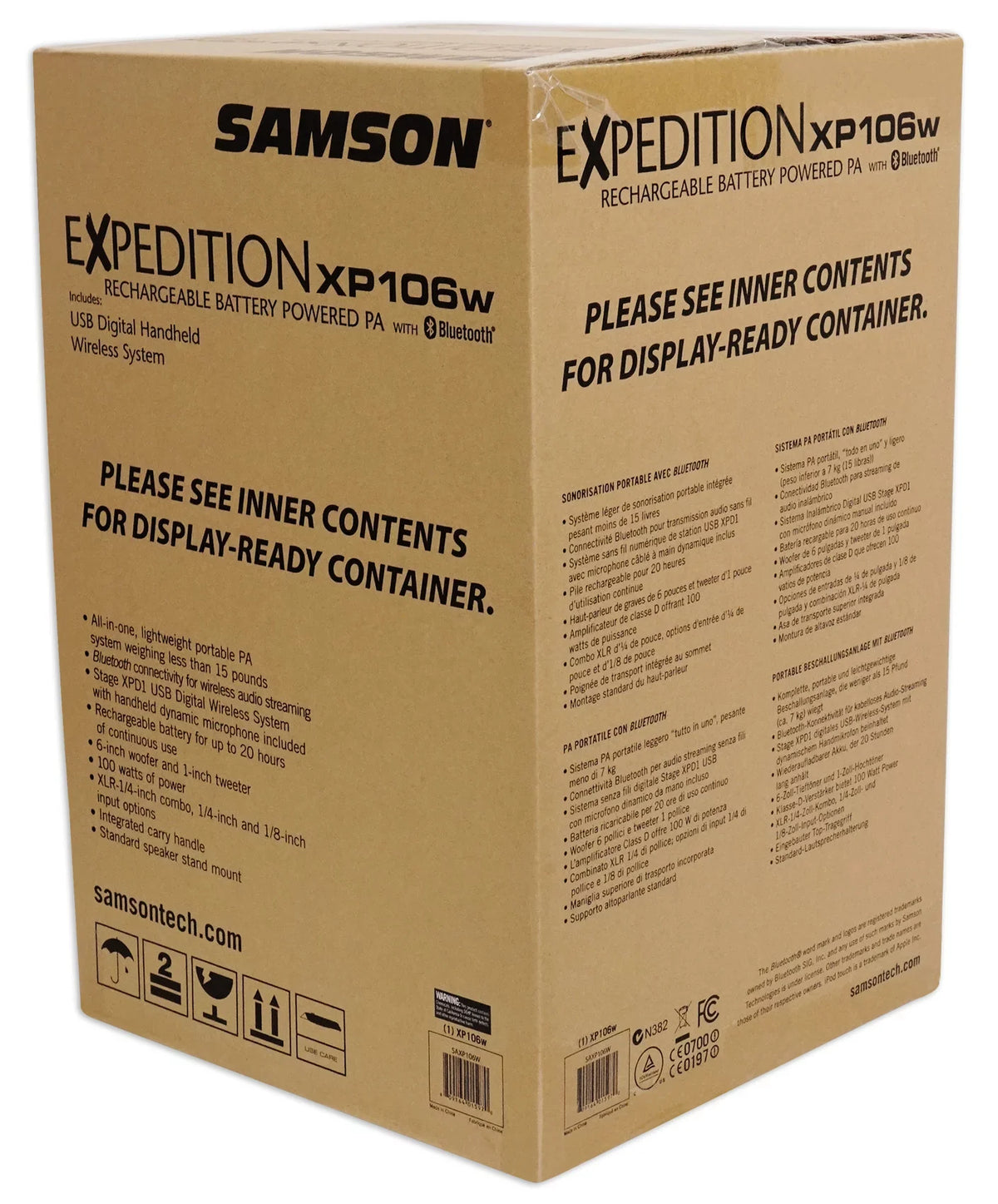 Samson 6" Portable Rechargeable Speaker+Mic For Workout, Yoga, Spin, Fitness