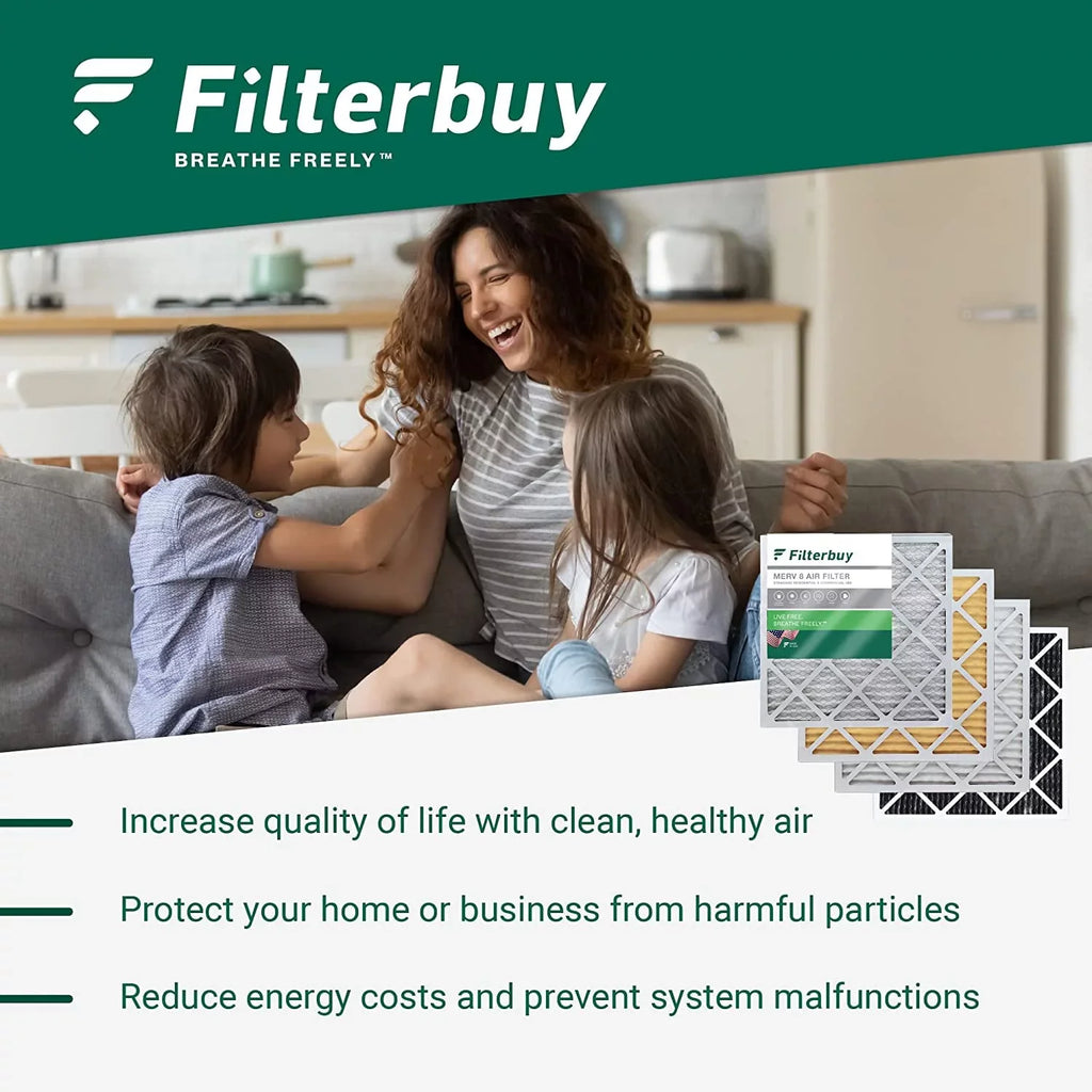 Filterbuy 10x16x2  11 Pleated   Furnace Air Filters (4-Pack)