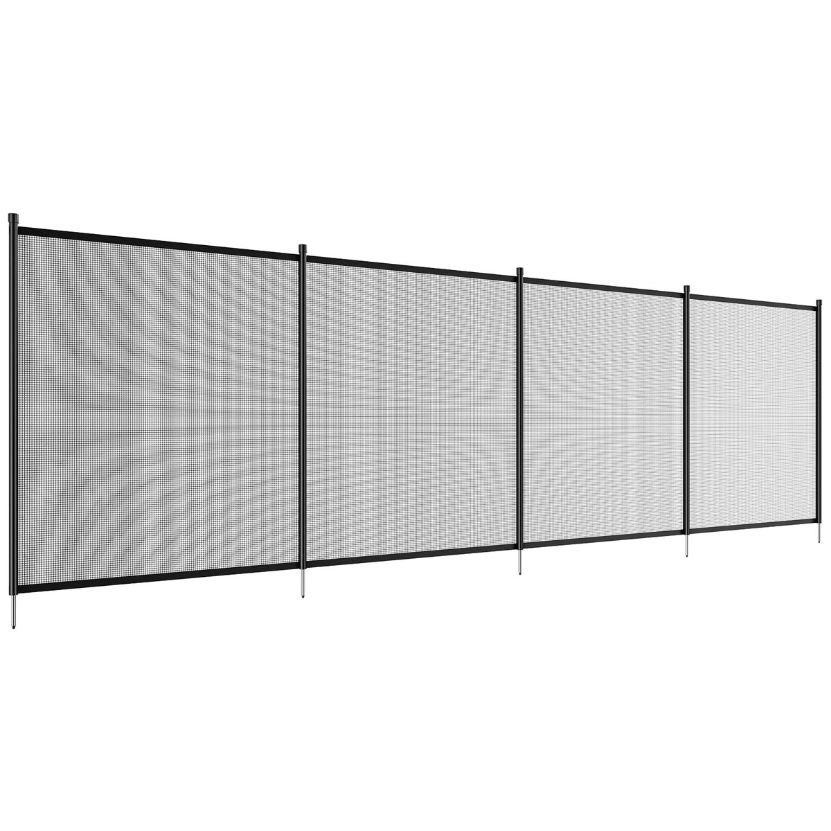 4 x 12 ft  Pool Fence Detachable Pool Fence for Outdoor Underground Swimming Pools