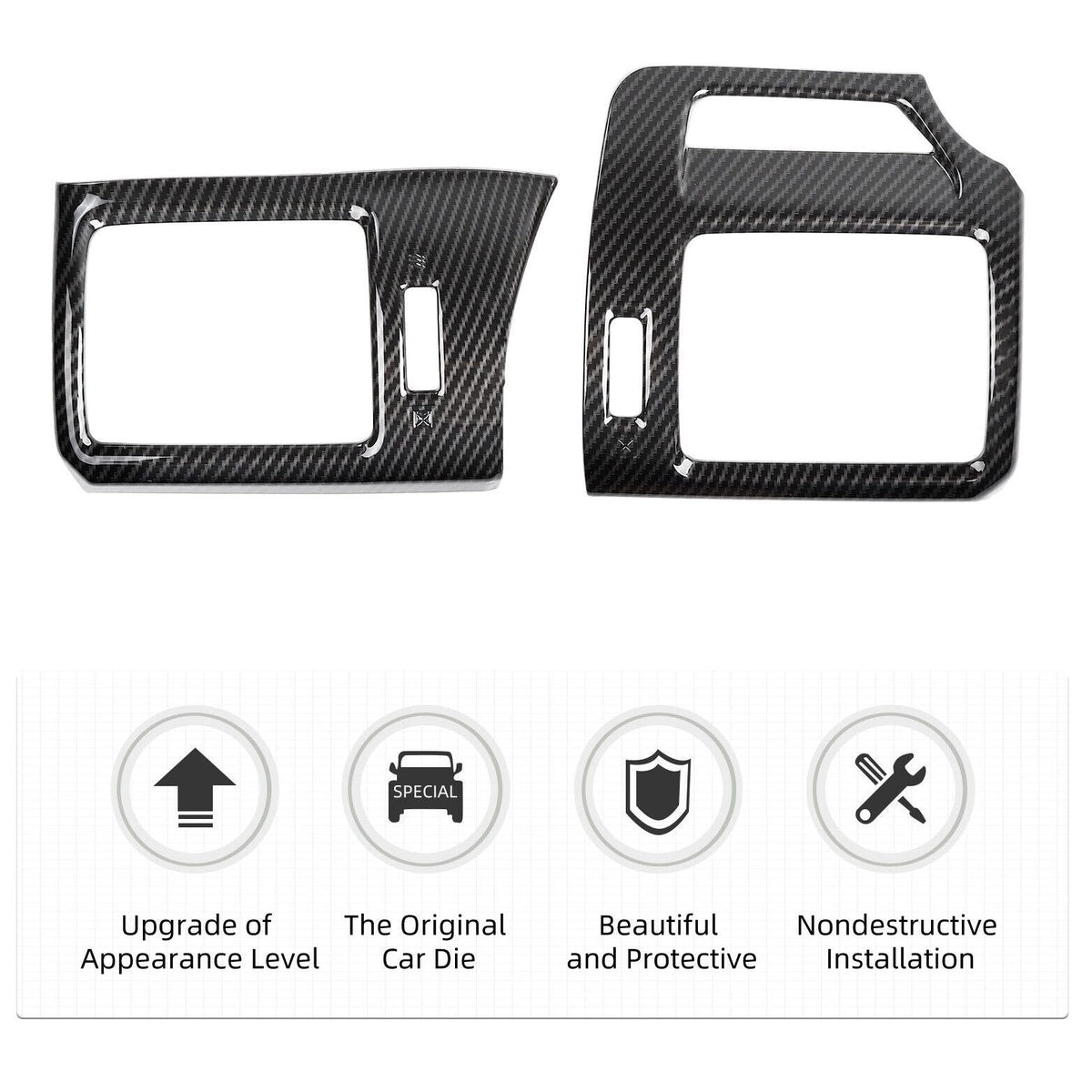Teledu Center Console Side Air Conditioner Outlet  Vent Trim Cover for 4runner 10-19