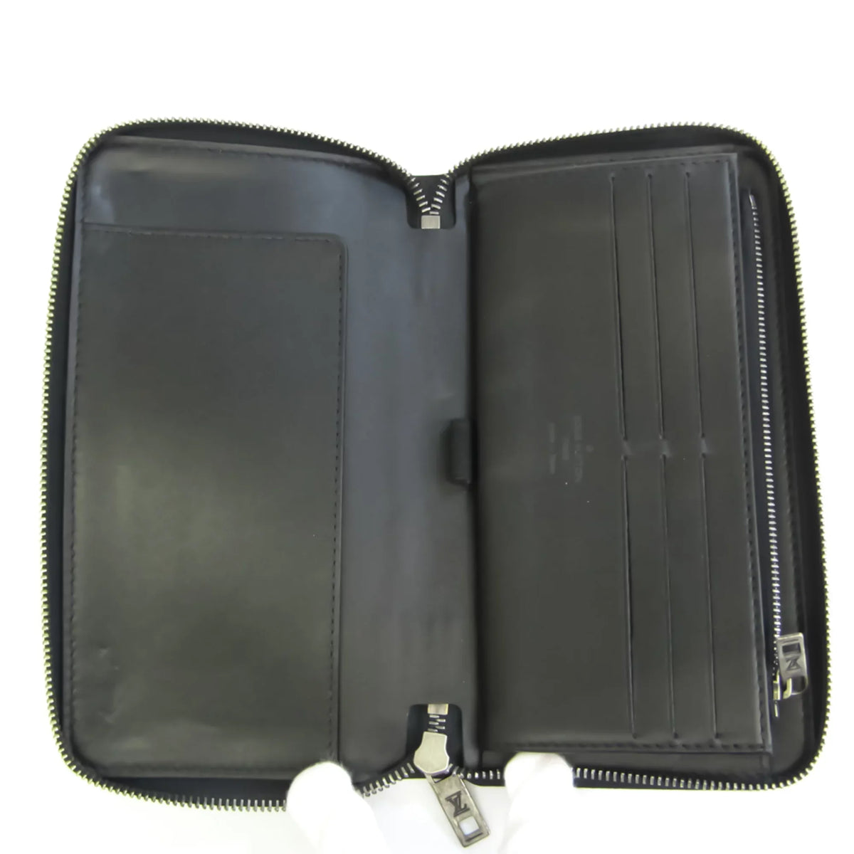 Pre-Owned Louis Vuitton Zippy Organizer  Men's Utah Leather Long Wallet (bi-fold) Basalt (Good)