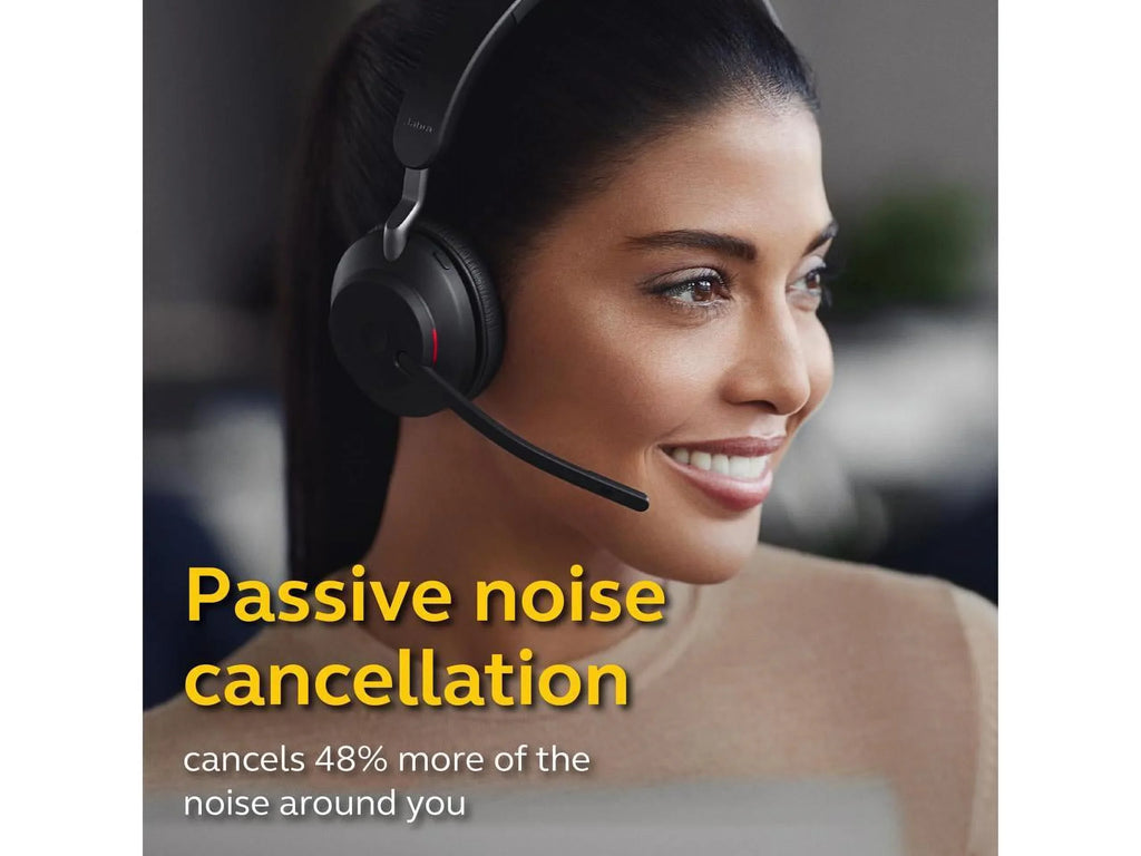 Jabra Evolve2 65 -  Stereo with Charging Stand - Black Wireless Headset / Music Headphones