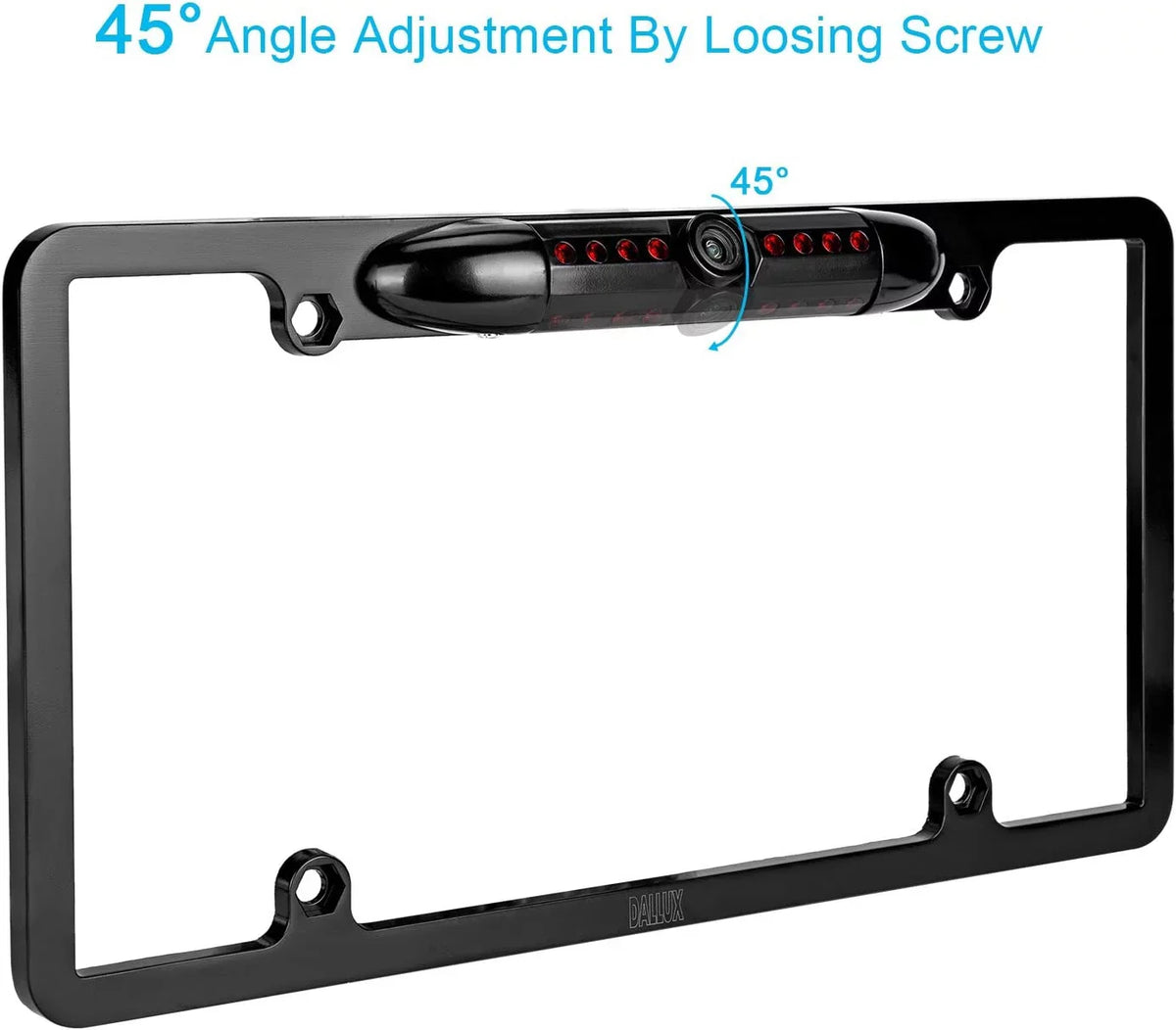 Backup Camera Rearview License Plate Frame for   Black