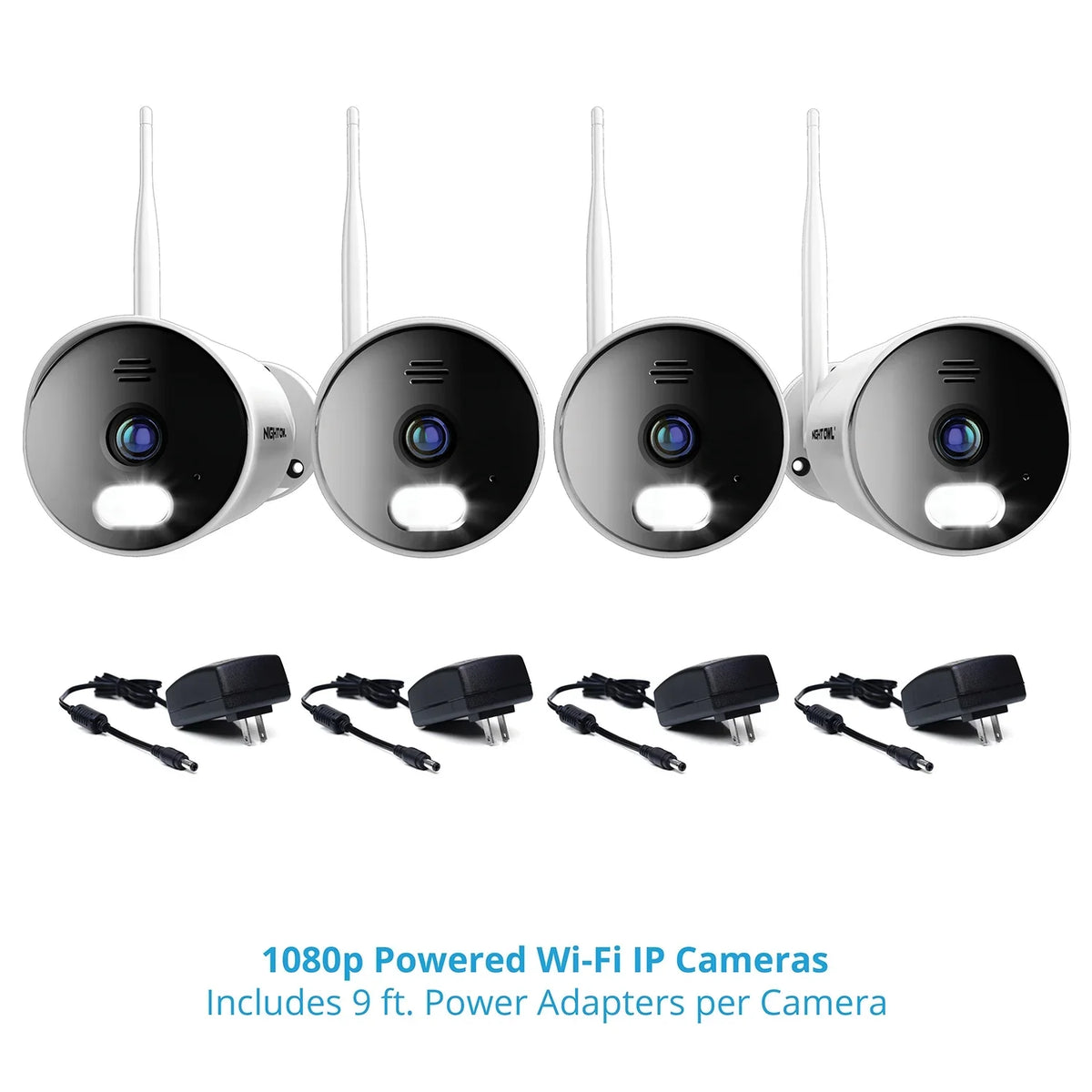 Night Owl 10 Channel 4K Wi-Fi  with 1TB Hard Drive and 4 Wi-Fi  1080p  Spotlight Cameras
