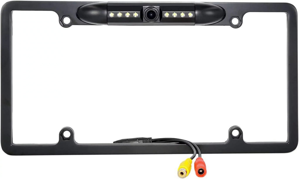 Backup Camera Rearview License Plate Frame for   Black